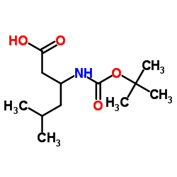 3-BOC氨基-5甲基己酸结构式