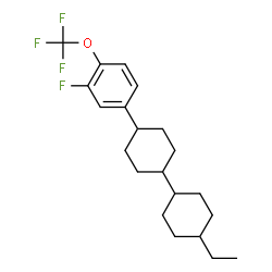 2-Fluoro-4-[(trans,trans)-4'-ethyl[1,1'-bicyclohexyl]-4-yl]-1-(trifluoromethoxy)benzene结构式