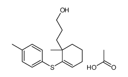 acetic acid,3-[1-methyl-2-(4-methylphenyl)sulfanylcyclohex-2-en-1-yl]propan-1-ol结构式