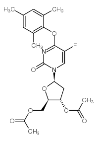 3,5-二-o-乙酰基-5-氟-o4-(2,4,6-三甲基苯基)-2-脱氧尿苷结构式