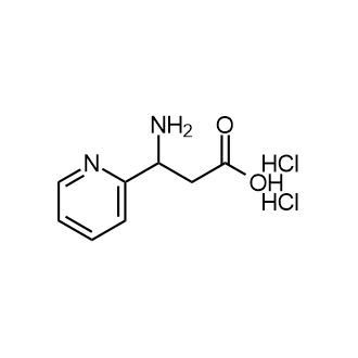 3-氨基-3-(吡啶-2-基)丙酸二盐酸盐结构式