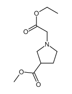 1-(2-乙氧基-2-氧代乙基)3-吡咯烷甲酸甲酯结构式
