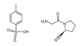 (S)-1-(2-aminoacetyl)pyrrolidine-2-carbonitrile 4-methylbenzenesulfonate结构式