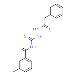 3-methyl-N-{[2-(phenylacetyl)hydrazino]carbonothioyl}benzamide Structure