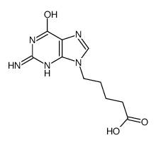 5-(2-amino-6-oxo-3H-purin-9-yl)pentanoic acid结构式