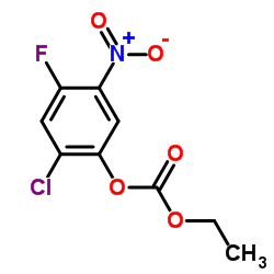 2-氯-4-氟-5-硝基苯基碳酸乙酯结构式