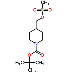 1-BOC-4-甲磺酰基氧甲基哌啶结构式