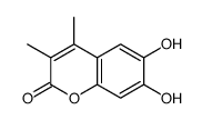 6,7-dihydroxy-3,4-dimethylchromen-2-one结构式