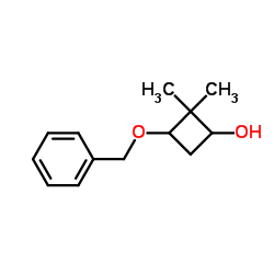 3-(benzyloxy)-2,2-dimethylcyclobutan-1-ol structure