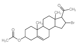 Pregn-5-en-20-one,3-(acetyloxy)-16-bromo-, (3b,16a)- (9CI)结构式