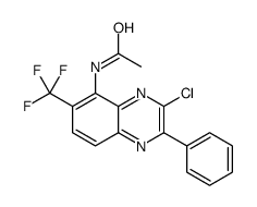 N-[3-chloro-2-phenyl-6-(trifluoromethyl)quinoxalin-5-yl]acetamide结构式