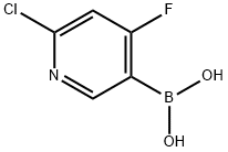 2-Chloro-4-fluoropyridine-5-boronic acid Structure