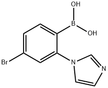 4-Bromo-2-(1H-imidazol-1-yl)phenylboronic acid Structure