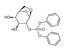 .beta.-D-Galactopyranose, 1,6-anhydro-, 2-(diphenyl phosphate)结构式