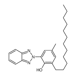 2-(2H-苯并三氮唑-2-基)-6-十二烷基-4-甲基苯酚结构式
