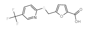 2-(5-羧基糠基硫代)-5-三氟甲基吡啶结构式