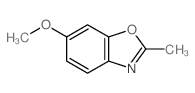 6-甲氧基-2-甲基苯并噁唑结构式