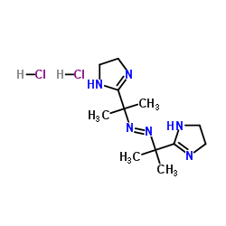 2,2'-azobis[2-(2-imidazolin-2-yl)propane] dihydrochloride Structure