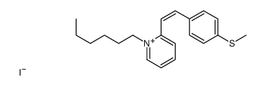 1-hexyl-2-[2-(4-methylsulfanylphenyl)ethenyl]pyridin-1-ium,iodide结构式