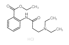 Benzoic acid,2-[[3-(diethylamino)-1-oxopropyl]amino]-, ethyl ester, hydrochloride (1:1)结构式