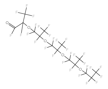 全氟-2,5,8,11-四甲基-3,6,9,12-四氧杂十五酰氟结构式