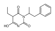 5-ethyl-1-(1-phenylpropan-2-yl)-1,3-diazinane-2,4,6-trione结构式