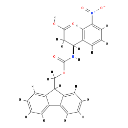 Fmoc-(S)-3-氨基-3-(3-硝基苯基)-丙酸结构式