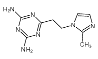 2,4-二氨基-6-[2-(2-甲基-1-咪唑)乙基]-1,3,5-三嗪结构式
