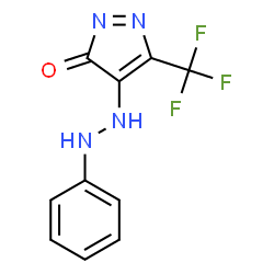 (Z)-4-(2-PHENYLHYDRAZONO)-3-(TRIFLUOROMETHYL)-1H-PYRAZOL-5(4H)-ONE Structure
