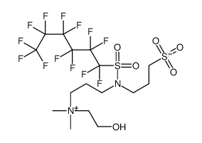 N-(2-羟乙基)-N,N-二甲基-3-[(3-磺丙基)[(十三氟己基)磺酰]氨基]-1-丙铵氢氧化物内盐结构式