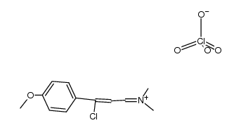 [3-CHLORO-3-(4-METHOXYPHENYL)PROP-2-ENYLIDENE](DIMETHYL)AMMONIUM PERCHLORATE结构式
