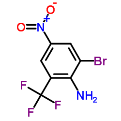 2-溴-4-硝基-6-(三氟甲基)苯胺结构式