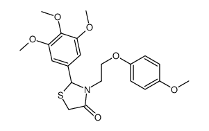 3-[2-(4-methoxyphenoxy)ethyl]-2-(3,4,5-trimethoxyphenyl)-1,3-thiazolidin-4-one Structure