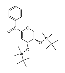 (((3R,4R)-6-(phenylsulfinyl)-3,4-dihydro-2H-pyran-3,4-diyl)bis(oxy))bis(tert-butyldimethylsilane) Structure
