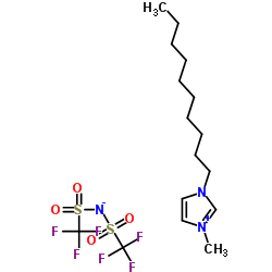 1-癸基-3-甲基咪唑双三氟甲磺酰亚胺盐结构式