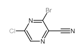 3-溴-5-氯吡嗪-2-甲腈结构式