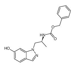 [(S)-2-(6-hydroxyindazol-1-yl)-1-methylethyl]carbamic acid benzyl ester Structure