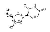 [1',2',3',4',5'-13c5]2'-deoxyuridine Structure