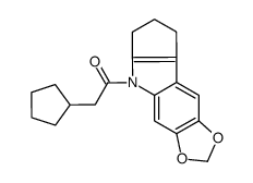 5,6,7,8-Tetrahydro-5-(cyclopentylacetyl)cyclopenta[b]-1,3-dioxolo[4,5-f]indole Structure