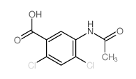 5-乙酰氨基-2,4-二氯苯甲酸结构式