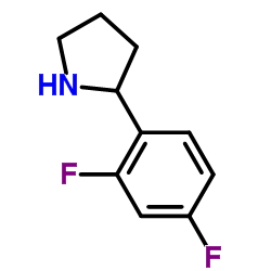2-(2,4-二氟苯基)四氢吡咯结构式