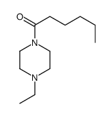 (9ci)-1-乙基-4-(1-氧代己基)-哌嗪结构式