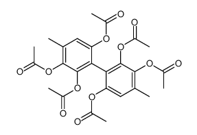 4,4'-Dimethyl-1,1'-biphenyl-2,2',3,3',6,6'-hexol hexaacetate结构式
