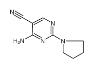 4-氨基-2-(1-吡咯烷)-5-嘧啶甲腈结构式