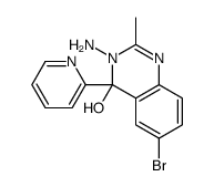3-amino-6-bromo-2-methyl-4-pyridin-2-ylquinazolin-4-ol Structure