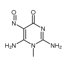 2,6-diamino-1-methyl-5-nitroso-4-pyrimidone结构式