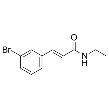 反式-3-溴-N-乙基肉桂酰胺结构式