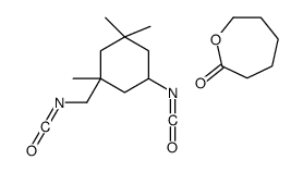 5-isocyanato-1-(isocyanatomethyl)-1,3,3-trimethylcyclohexane,oxepan-2-one结构式