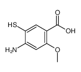4-氨基-2-甲氧基-5-疏基苯甲酸结构式