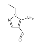 2-ethyl-4-nitroso-2H-pyrazol-3-ylamine Structure